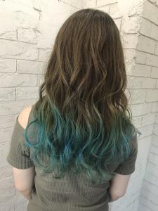 ブルーグリーングラデーションカラーレイヤー所沢ひばりヶ丘 - agir hair 所沢 【アジールヘア】 所沢プロペ通り店掲載