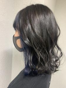ブルーブラック×イヤリングネイビー所沢西所沢小手指 - agir hair 所沢 【アジールヘア】 所沢プロペ通り店掲載