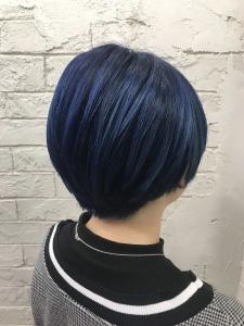 ダークネイビーブルーショート10代20代30代所沢東久留米 - agir hair 所沢 【アジールヘア】 所沢プロペ通り店掲載