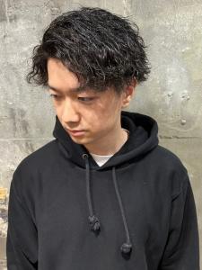 ツーブロック　ツイストスパイラルパーマ　黒髪　短髪　ショート - MEN'S SALON alfRed 平針店掲載