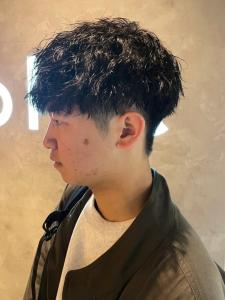 ツーブロック　マッシュショート　ツイストスパイラルパーマ - Men's Salon bloc掲載