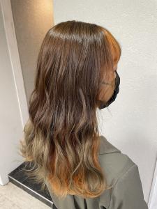 ミルクティーベージュインナーオレンジカラー所沢新所沢 - agir hair 所沢 【アジールヘア】 所沢プロペ通り店掲載