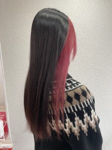 イヤリングレッドブラウンロング10代20代30代所沢 - agir hair 所沢 【アジールヘア】 所沢プロペ通り店掲載