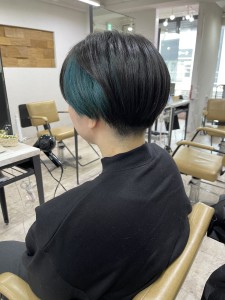 イヤリンググリーン刈り上げハンサムショート所沢新所沢 - agir hair 所沢 【アジールヘア】 所沢プロペ通り店掲載