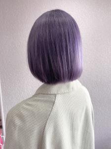 ラベンダーパープルミニボブケアブリーチ所沢ひばりヶ丘 - agir hair 所沢 【アジールヘア】 所沢プロペ通り店掲載