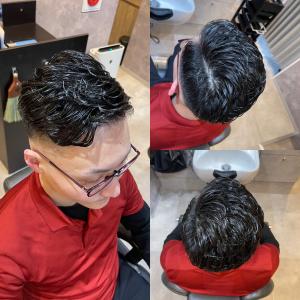 アイロンパーマ×サイドパート - MEGURO BARBER SHOP 6PPONGI 目黒六掲載