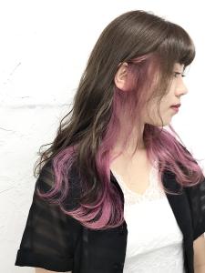 20代30代インナーカラーピンクカラーブリーチ【上野】 - agir hair 上野店掲載