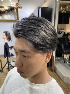 ハイライト マッシュパーマ ウルフ アッシュブラック - ARCANA 明治神宮前 表参道 原宿掲載