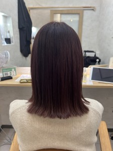 ブリーチ有りワインレッドカラー - ECLART Reala 藤沢店掲載