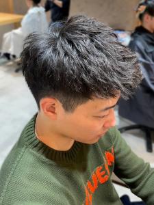 アップバング　ツーブロック　黒髪　メンズショート　爽やか - Men's Salon bloc掲載