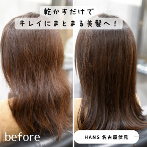 【 髪質改善 】乾かすだけでキレイにまとまる美髪へ！ - HANS 名古屋 伏見掲載