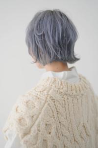 ショート×外はね×水色 - Van Council八尾店ミルボン認定髪質改善サロン掲載