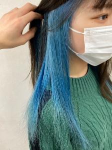 20代30代インナーカラーブルーカラー外ハネ【上野】 - agir hair 上野店掲載
