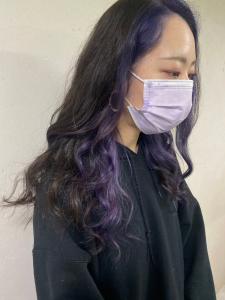 20代30代大人可愛い透明感パープルイヤリングカラー【上野】 - agir hair 上野店掲載