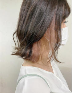 20代30代インナーカラーピンクベージュ外ハネ【上野】 - agir hair 上野店掲載