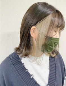 20代30代インナーカラーグレージュ外ハネ【上野】 - agir hair 上野店掲載