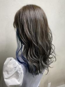 20代30代インナーカラーブルーカラー外ハネ【上野】 - agir hair 上野店掲載