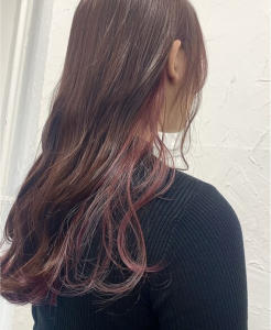 20代30代大人可愛いピンクパープルインナーカラー【上野】 - agir hair 上野店掲載