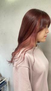 20代30代インナーカラーピンクベージュ外ハネ【上野】 - agir hair 上野店掲載