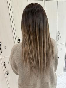 ミルクティーカラー　バレイヤージュ風にエクステ70本 - HEARTS hair's五日市店掲載