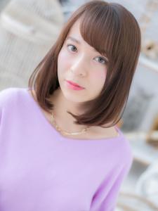 ラベージュ大人かわいい前下がりぷつっとボブ　ニュアンスカラー - mod's hair 越谷西口店【モッズヘア】掲載
