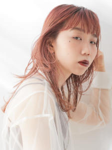 大人かわいい美髪スモークピンク×フェザーバング - tetote 六甲道店 Aujua灘/東灘エリア認定サロン掲載