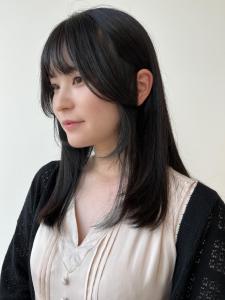 【晴音のきゅんhair】ダークグレー×顔まわりレイヤー - SARA Beauty Sight 九大学研都市店掲載