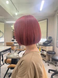 20代30代大人ダブルカラーブリーチピンクレッド【上野】 - agir hair 上野店掲載