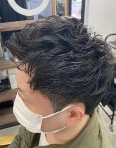 ツーブロック×レンガパーマスタイル【楽天】 - メンズサロンRudus 新保店掲載