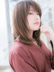 斜めバングカーキグレージュ小顔3Dレイヤー　アースカラー - mod's hair 越谷西口店【モッズヘア】掲載