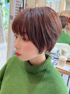 丸みショート　ショート　小顔　厚めバング　30代40代 - Glimpse 大濠店掲載