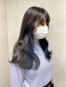20代30代大人可愛いブルーインナーカラー【上野】 - agir hair 上野店掲載