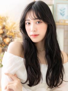 韓国風ロングゆるふわカールグレージュカラー　パープルブラック - COVER HAIR bliss 戸田公園西口店掲載