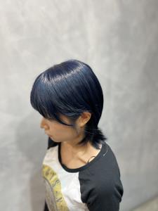 ウルフヘア スカイブルーカラー ブリーチ - Levi 神楽坂掲載