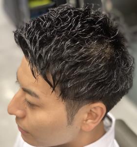 ビジネスショート?アップバングスタイル【楽天】 - メンズサロンRudus 新保店掲載