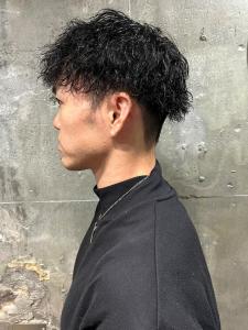 マッシュパーマ　ツイストスパイラルパーマ　ツーブロック　黒髪 - MEN'S SALON alfRed 平針店掲載