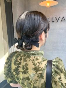 ヘアアレンジ編み込みお団子まとめ髪結婚式ヘアパーティヘア立川 - N° jillva 立川掲載