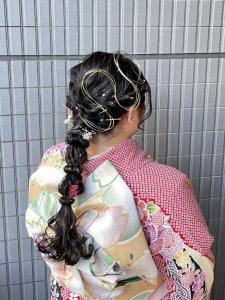 成人式ヘアアレンジ/卒業式ヘアアレンジ/結婚式お呼ばれヘア - FACE。石川町掲載