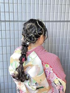 振袖ヘアアレンジ/袴ヘアアレンジ/結婚式お呼ばれヘアアレンジ - FACE。石川町掲載