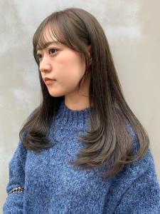韓国風 ワンホンヘア 　シースルーバング　大人かわいい - canoe 博多ミスト店掲載