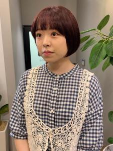 ピンクベージュ ボブ 20代30代　ワイドバング　ふわミディ - canoe 博多ミスト店掲載