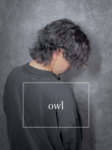 センターパートウルフ×波巻きパーマ×ツイストスパイラルパーマ - owl 心斎橋掲載