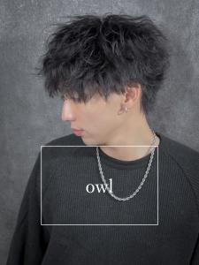 ツイストスパイラル×波巻き×マッシュ×黒髪×ツイスパ - owl 心斎橋掲載