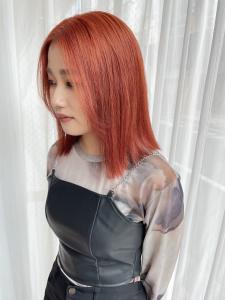 【MICHI 富田店　古作蓮】カシスピンク　艶感　ストレート - HAIR MAKE MICHI 富田店掲載