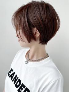 【MICHI 富田店　古作蓮】艶感　ブラウン　丸みショート - HAIR MAKE MICHI 富田店掲載