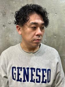 30代40代　アップバング　ツイストスパイラルパーマ　爽やか - MEN'S SALON alfRed 瑞穂店掲載