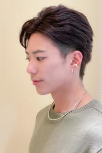 BERRYアッシュブラックツーブロックカルマパーマ - hairs BERRY 長住店掲載