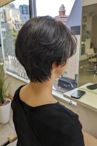 30代40代50代：フェミニン丸みショート - hair designing Zoom掲載