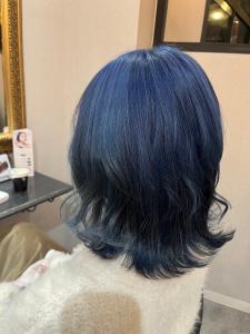 大人レイヤー韓国外ハネヘアくびれヘアネイビーブルー立川 - N° jillva 立川掲載