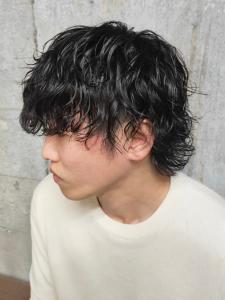 黒髪　ツイストスパイラルパーマ　波打ちパーマ　ツーブロック - MEN'S SALON alfRed 平針店掲載
